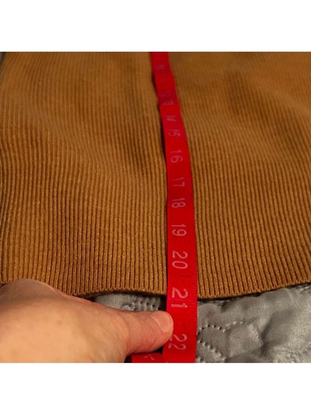 French Connection Ribbed Knit Scoop Back Sweater Caramel Women’s S - Picture 8 of 8